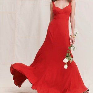 Reformation red evening gown / maxi long dress